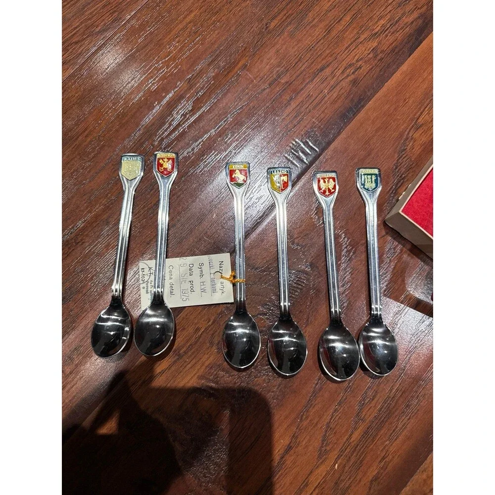 Vintage 1975 Poland City Souvenir Spoons *very rare*